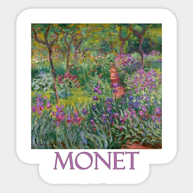 The Iris Garden at Giverny by Claude Monet Sticker by Naves